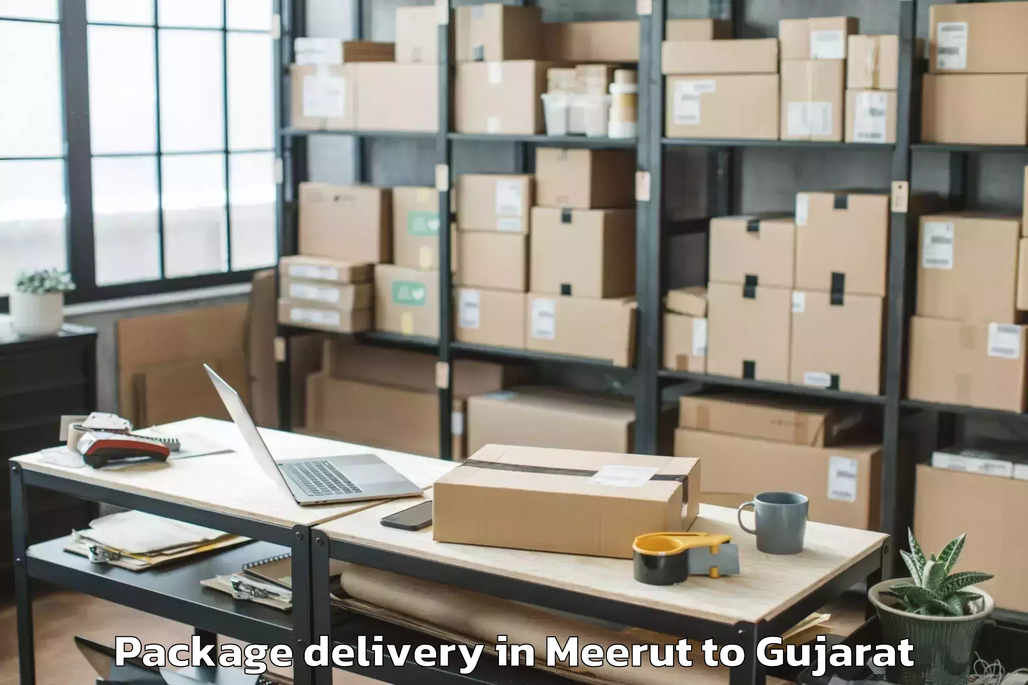 Top Meerut to Dhasa Package Delivery Available